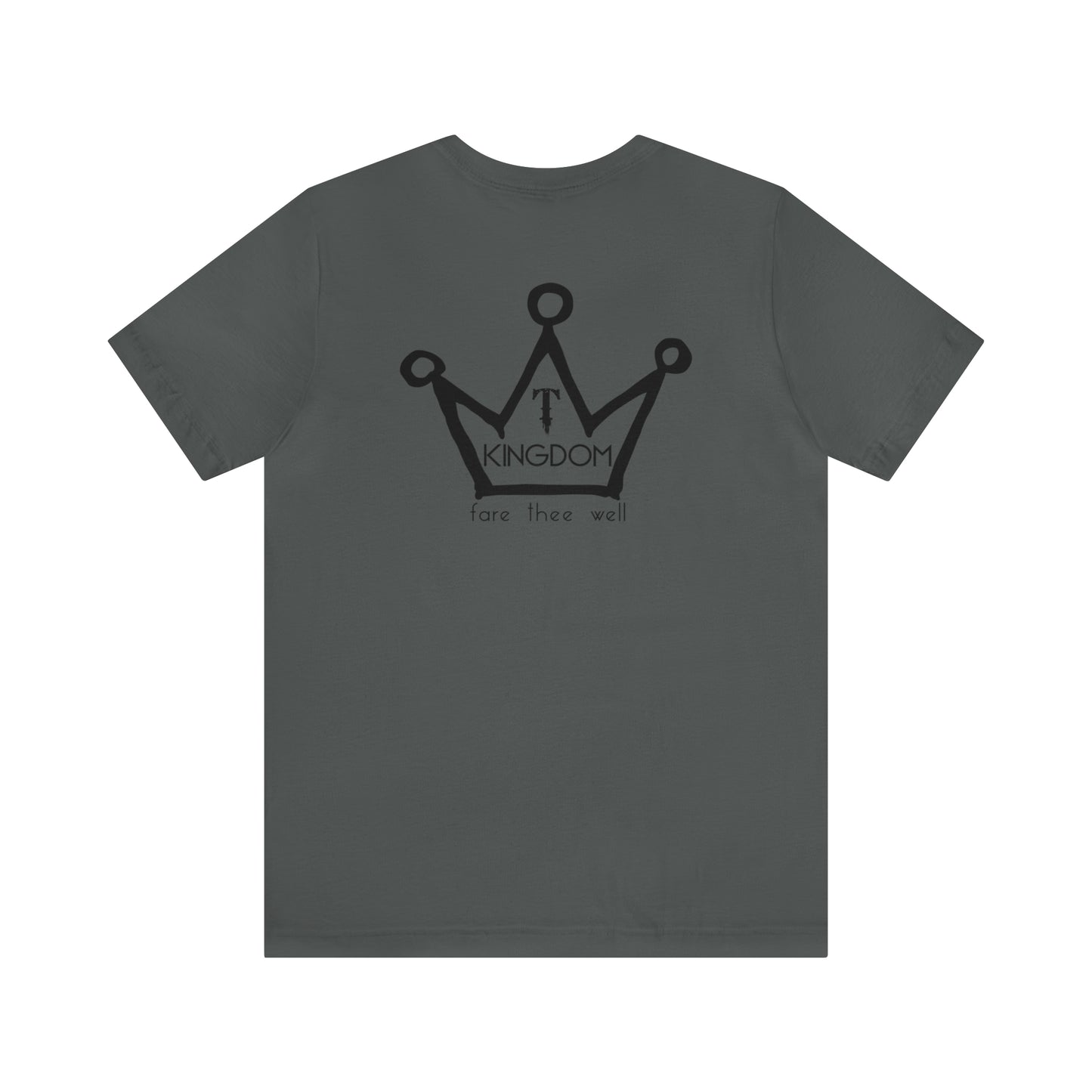 T-Kingdom Adult T-Shirt Circle Front Backside Crown Unisex Jersey Short Sleeve Tee