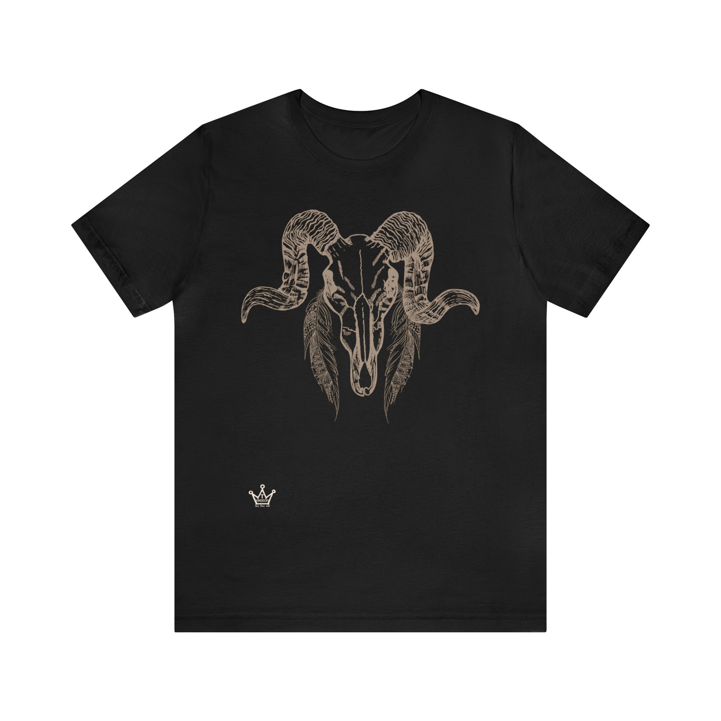 Bull Skull Boho Adult T-Shirt Unisex Jersey Short Sleeve Tee