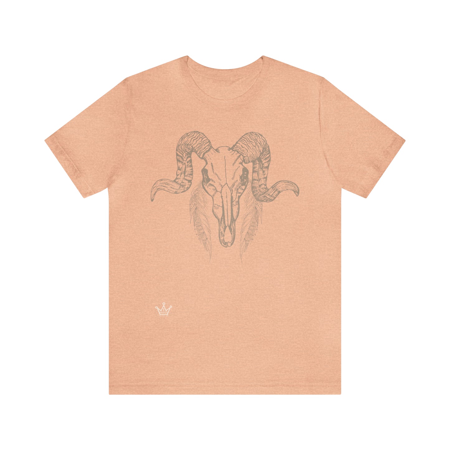 Bull Skull Boho Adult T-Shirt Unisex Jersey Short Sleeve Tee