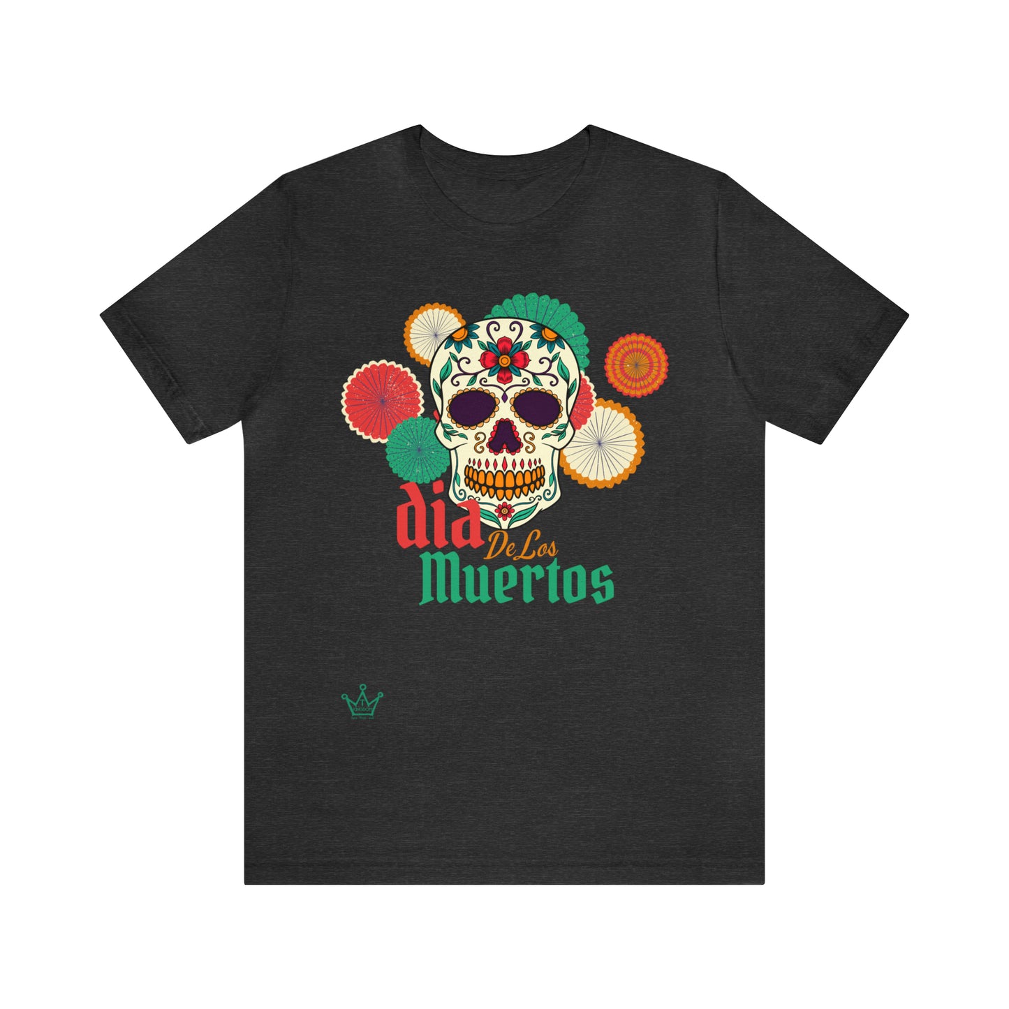 Dia de los Muertos Skull Halloween Adult T-Shirt Unisex Jersey Short Sleeve Tee