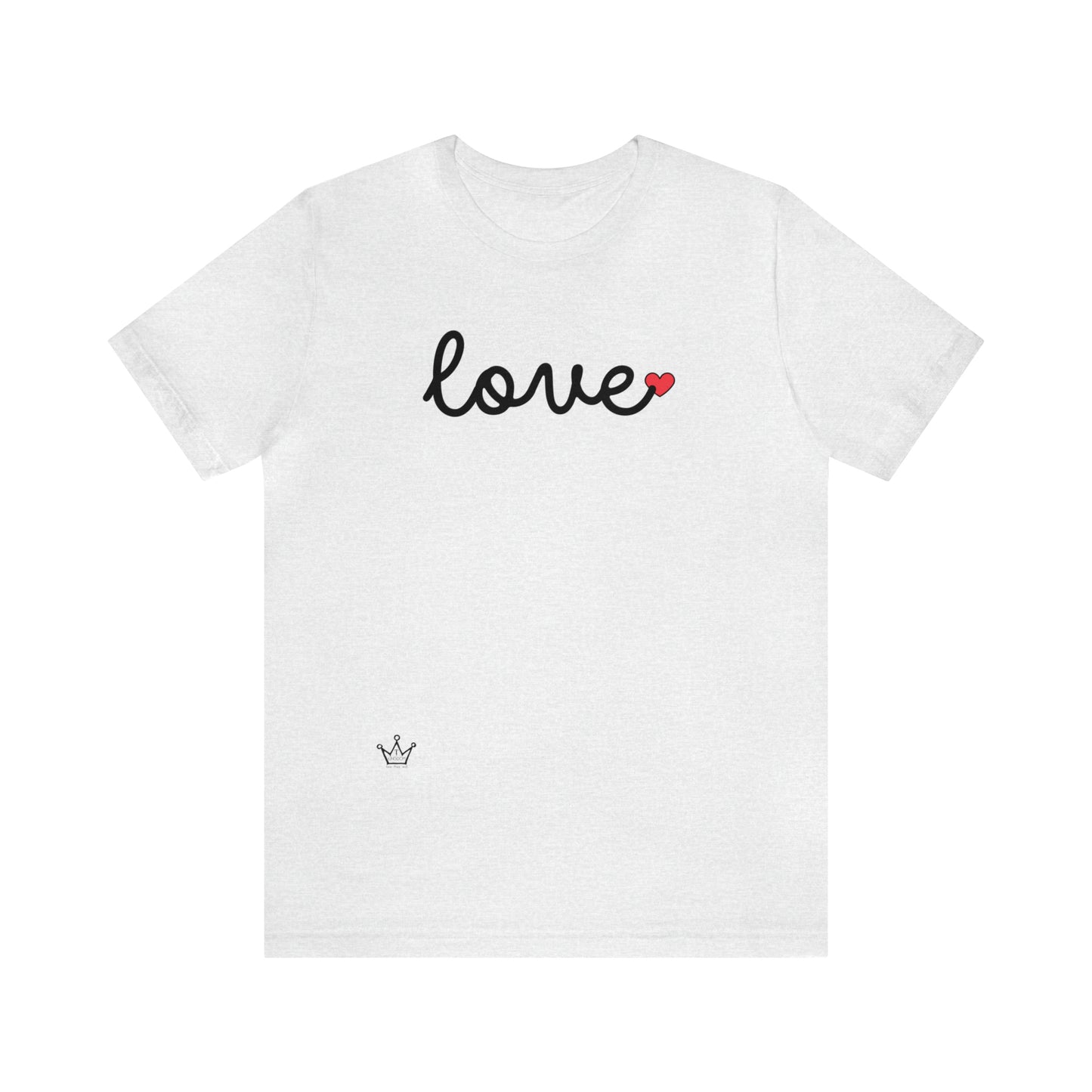 Love Little Heart Adult T-Shirt Unisex Jersey Short Sleeve Tee