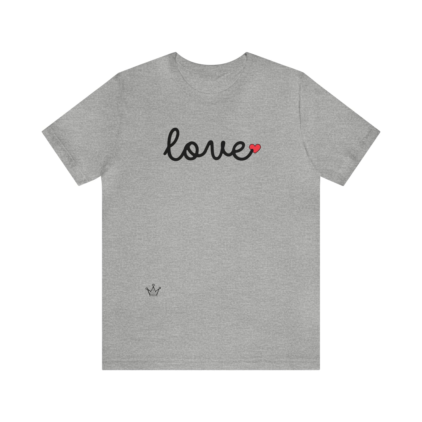 Love Little Heart Adult T-Shirt Unisex Jersey Short Sleeve Tee