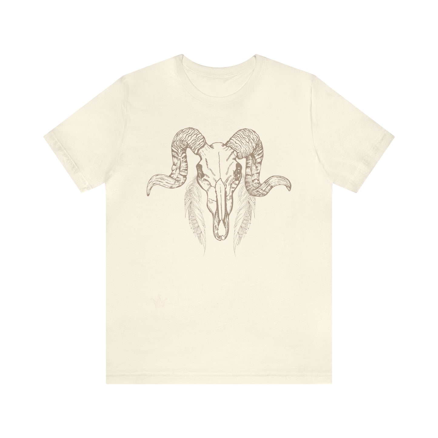 Bull Skull Boho Adult T-Shirt Unisex Jersey Short Sleeve Tee