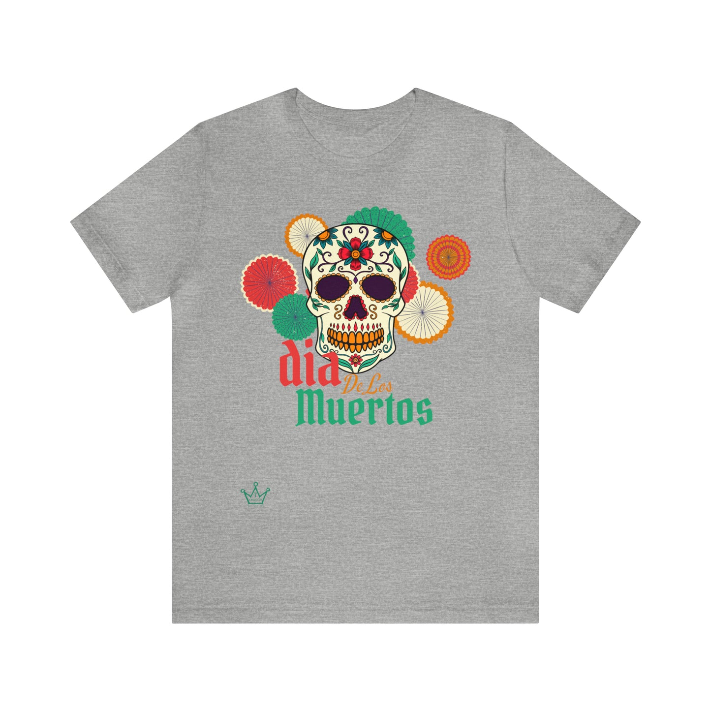 Dia de los Muertos Skull Halloween Adult T-Shirt Unisex Jersey Short Sleeve Tee