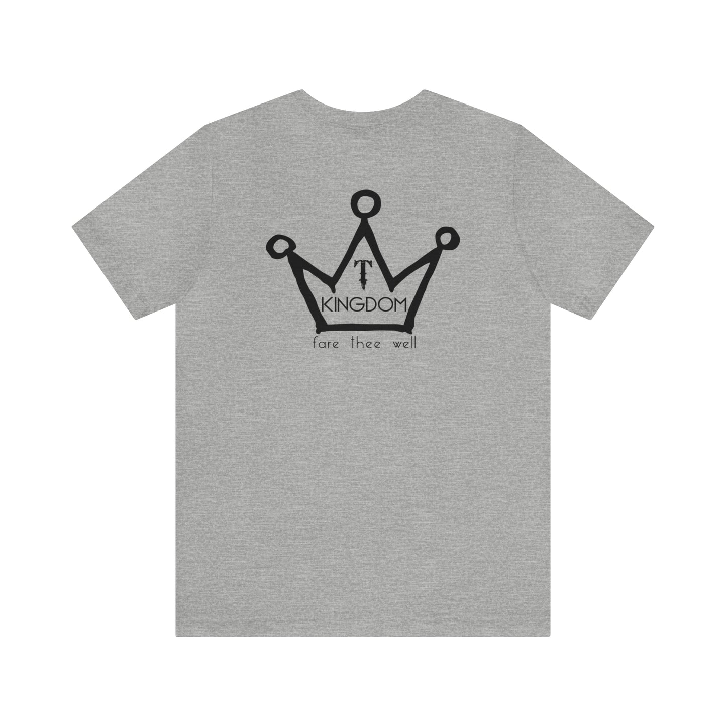 T-Kingdom Adult T-Shirt Circle Front Backside Crown Unisex Jersey Short Sleeve Tee