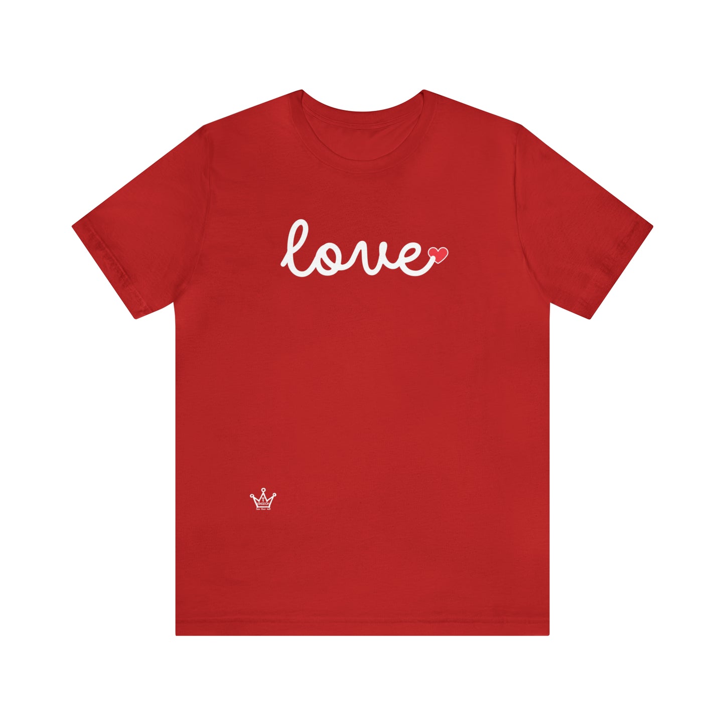 Love Little Heart Adult T-Shirt Unisex Jersey Short Sleeve Tee