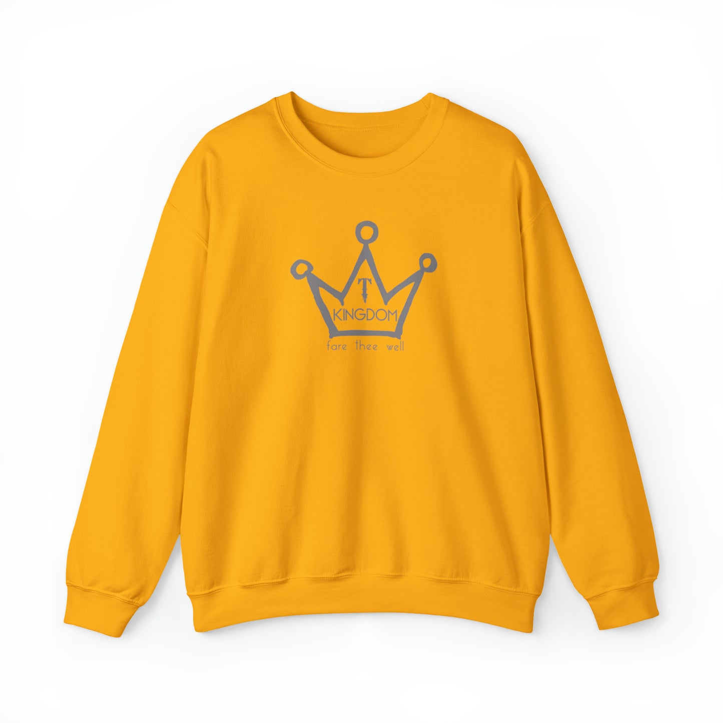 T-Kingdom Adult Sweatshirt Grey Crown Logo Light Jewels Unisex Heavy Blend™ Crewneck