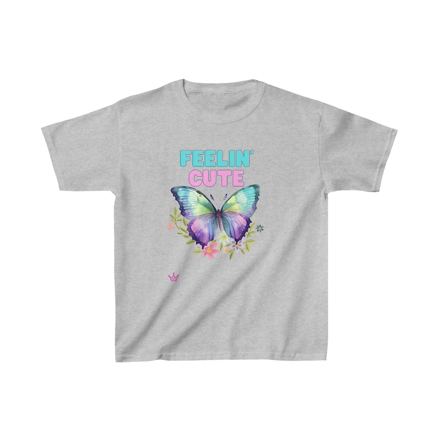 Feelin Cute Butterfly Kids T-Shirt Heavy Cotton™ Tee