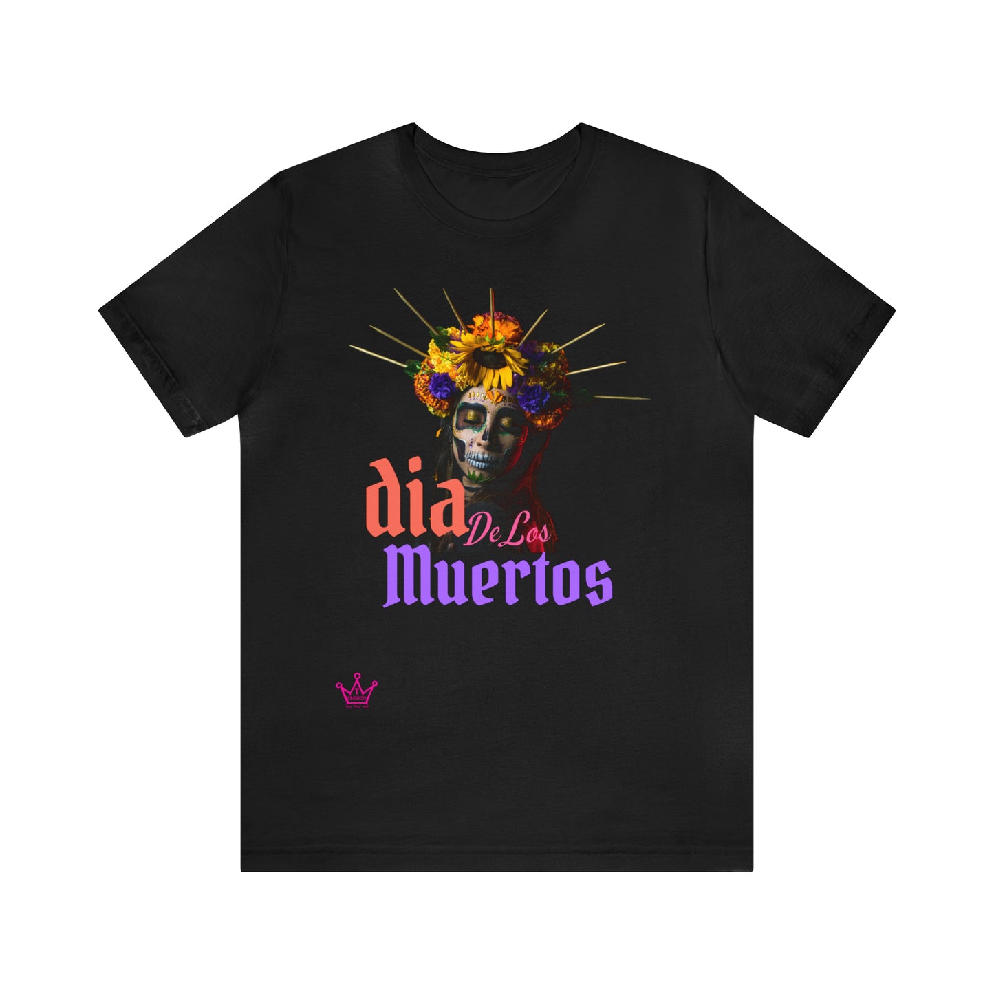 Dia de los Muertos Halloween Adult T-Shirt Unisex Jersey Short Sleeve Tee