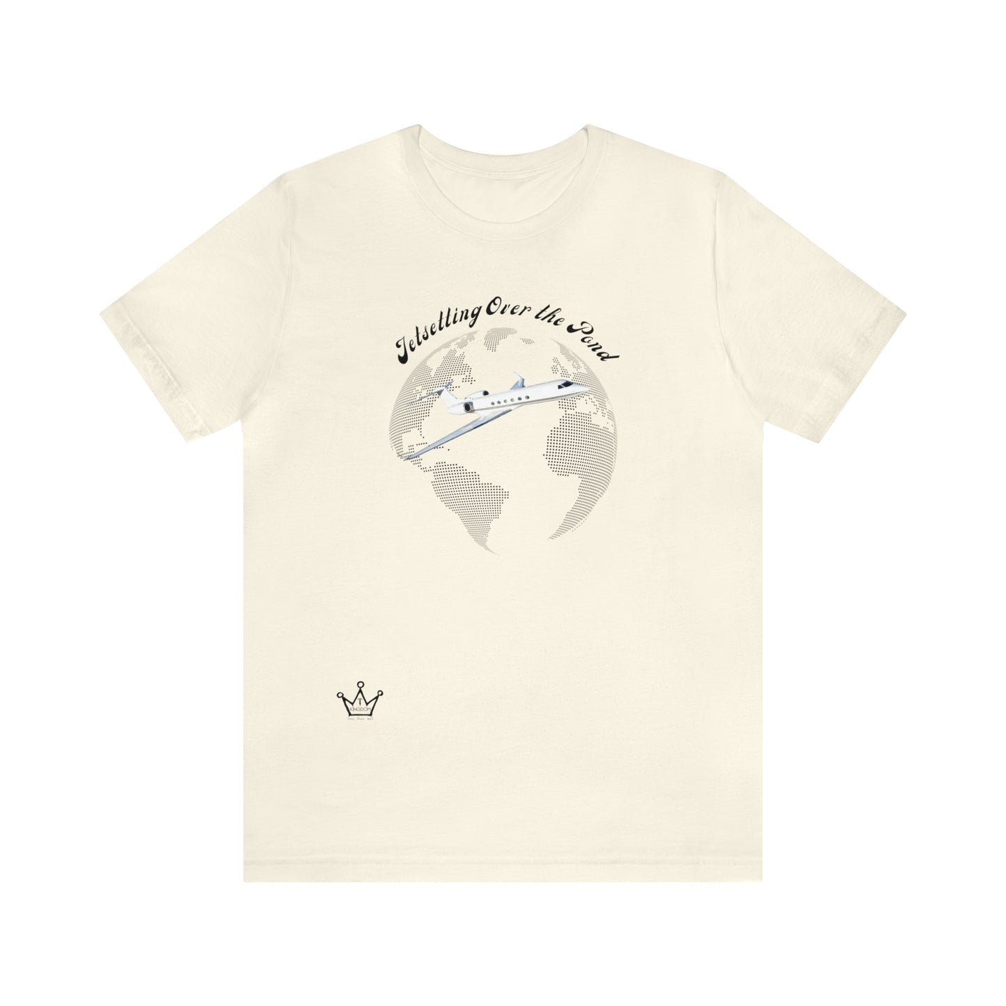 Jetsetting Over the Pond Aviation Adult T-Shirt Unisex Jersey Short Sleeve Tee