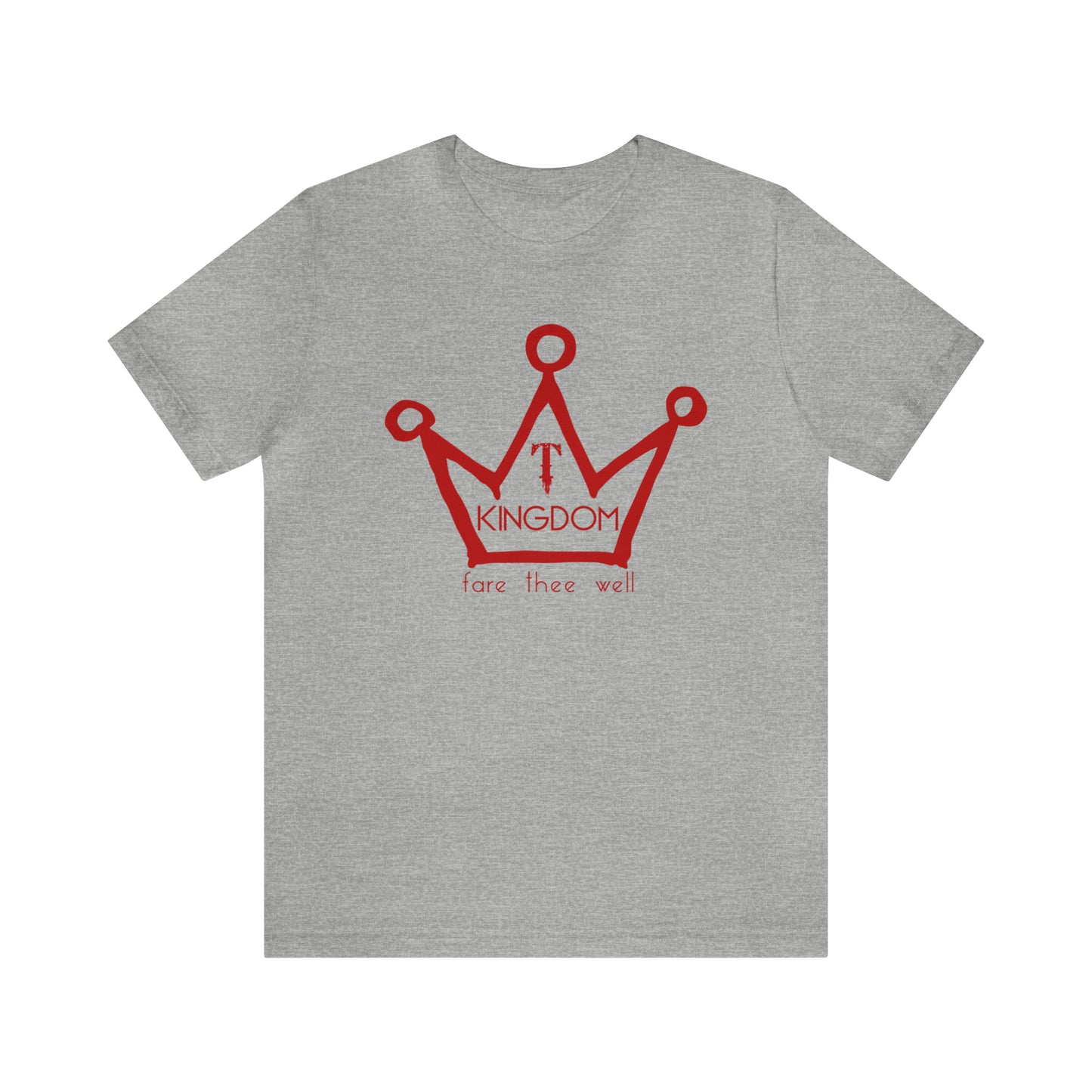 T-Kingdom Adult T-Shirt Red Ink Unisex Jersey Short Sleeve Tee