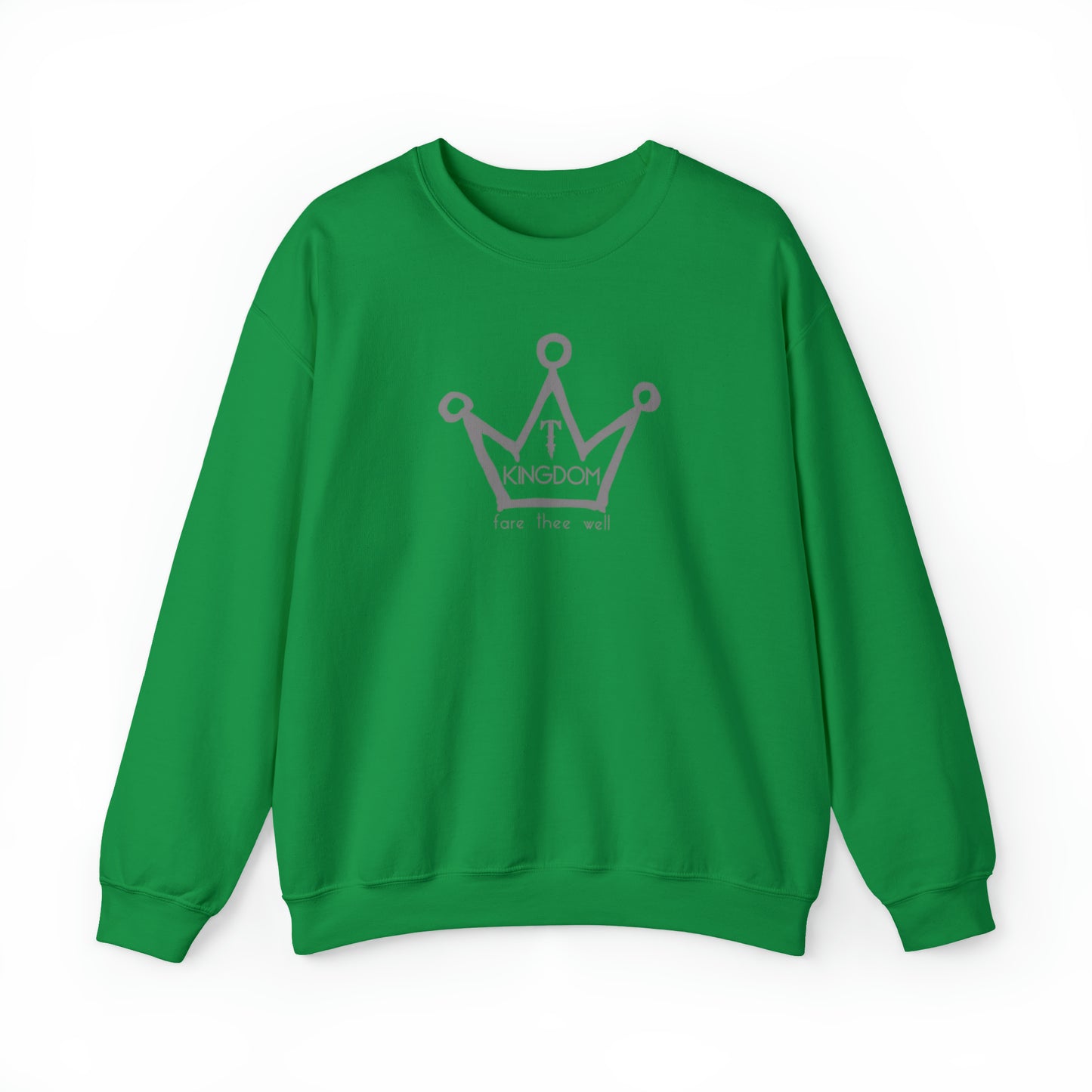 T-Kingdom Adult Sweatshirt Grey Crown Logo Deep Jewels Unisex Heavy Blend™ Crewneck