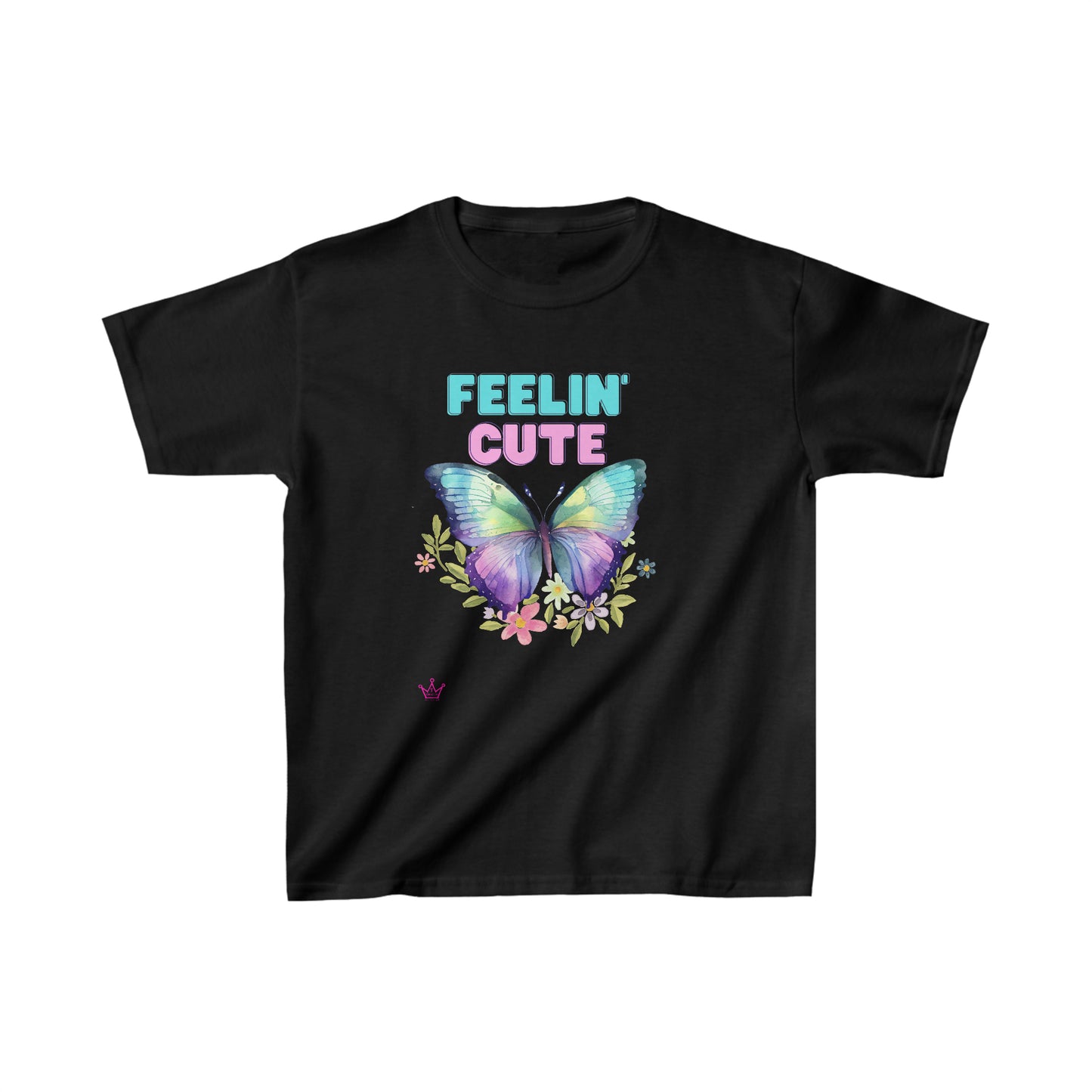 Feelin Cute Butterfly Kids T-Shirt Heavy Cotton™ Tee