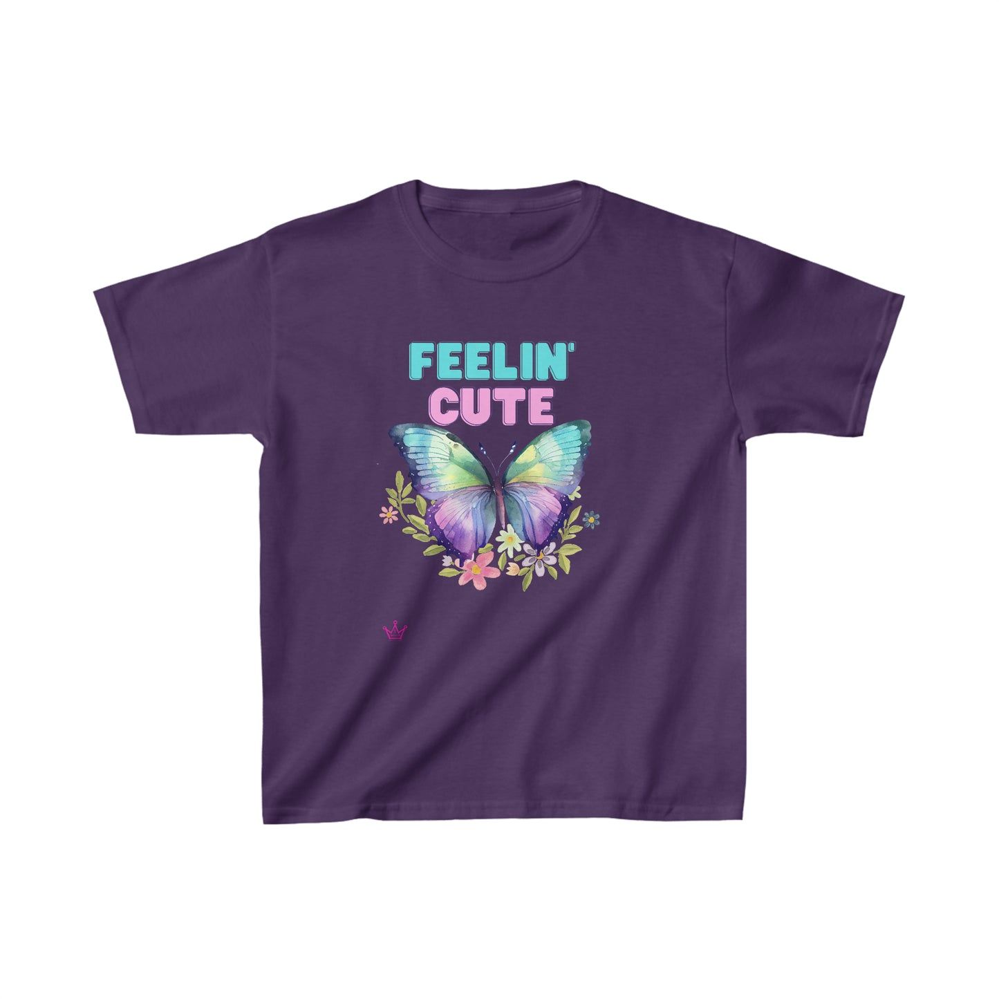 Feelin Cute Butterfly Kids T-Shirt Heavy Cotton™ Tee