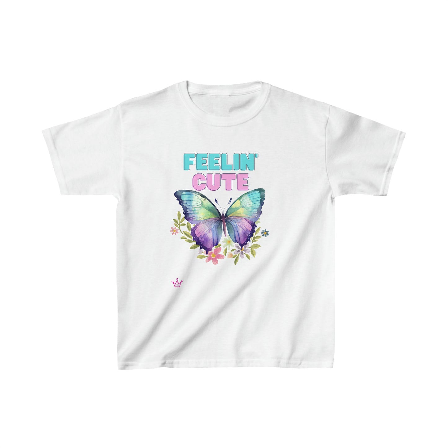 Feelin Cute Butterfly Kids T-Shirt Heavy Cotton™ Tee