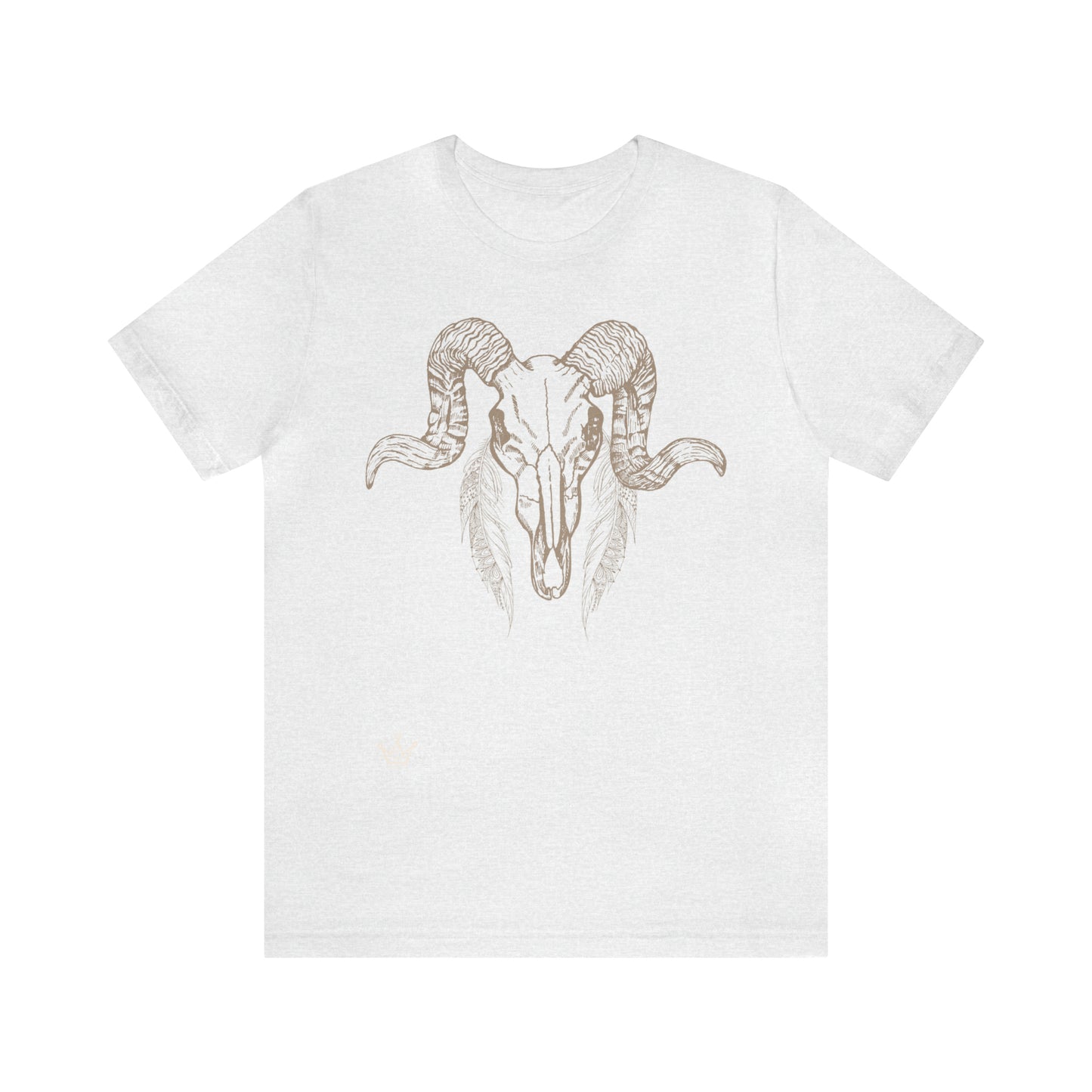 Bull Skull Boho Adult T-Shirt Unisex Jersey Short Sleeve Tee