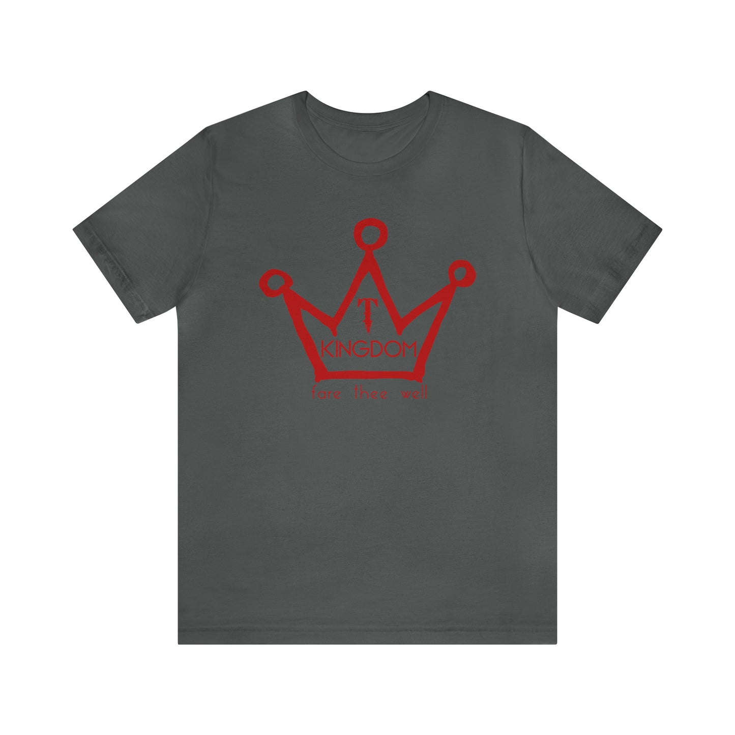 T-Kingdom Adult T-Shirt Red Ink Unisex Jersey Short Sleeve Tee