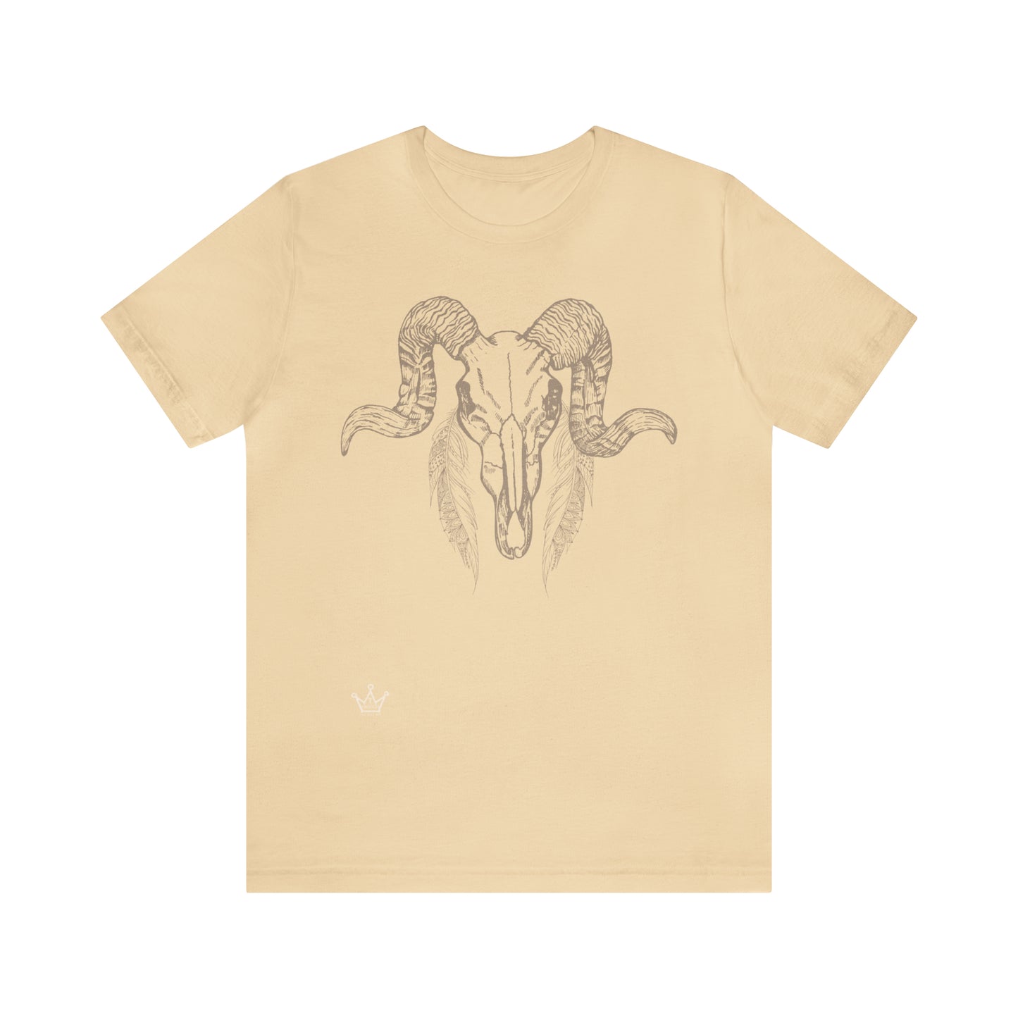 Bull Skull Boho Adult T-Shirt Unisex Jersey Short Sleeve Tee