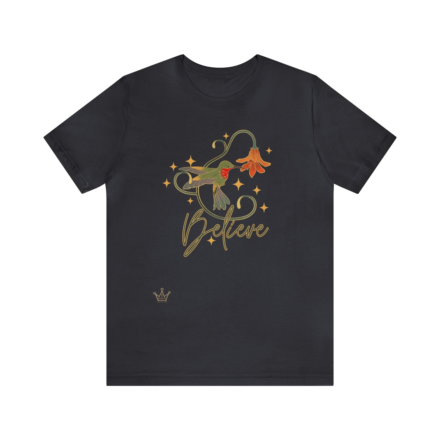 Believe Hummingbird Adult T-Shirt Unisex Jersey Short Sleeve Tee