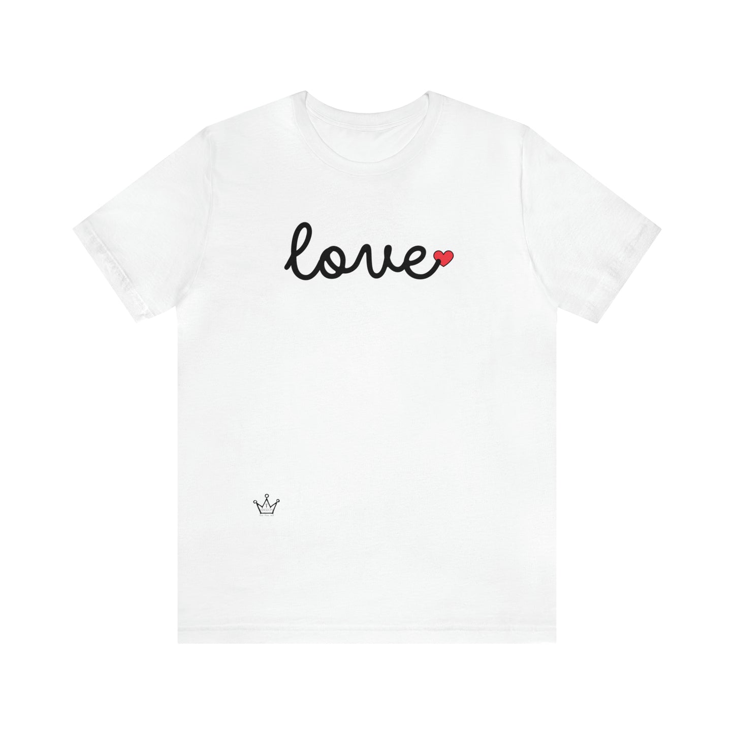 Love Little Heart Adult T-Shirt Unisex Jersey Short Sleeve Tee