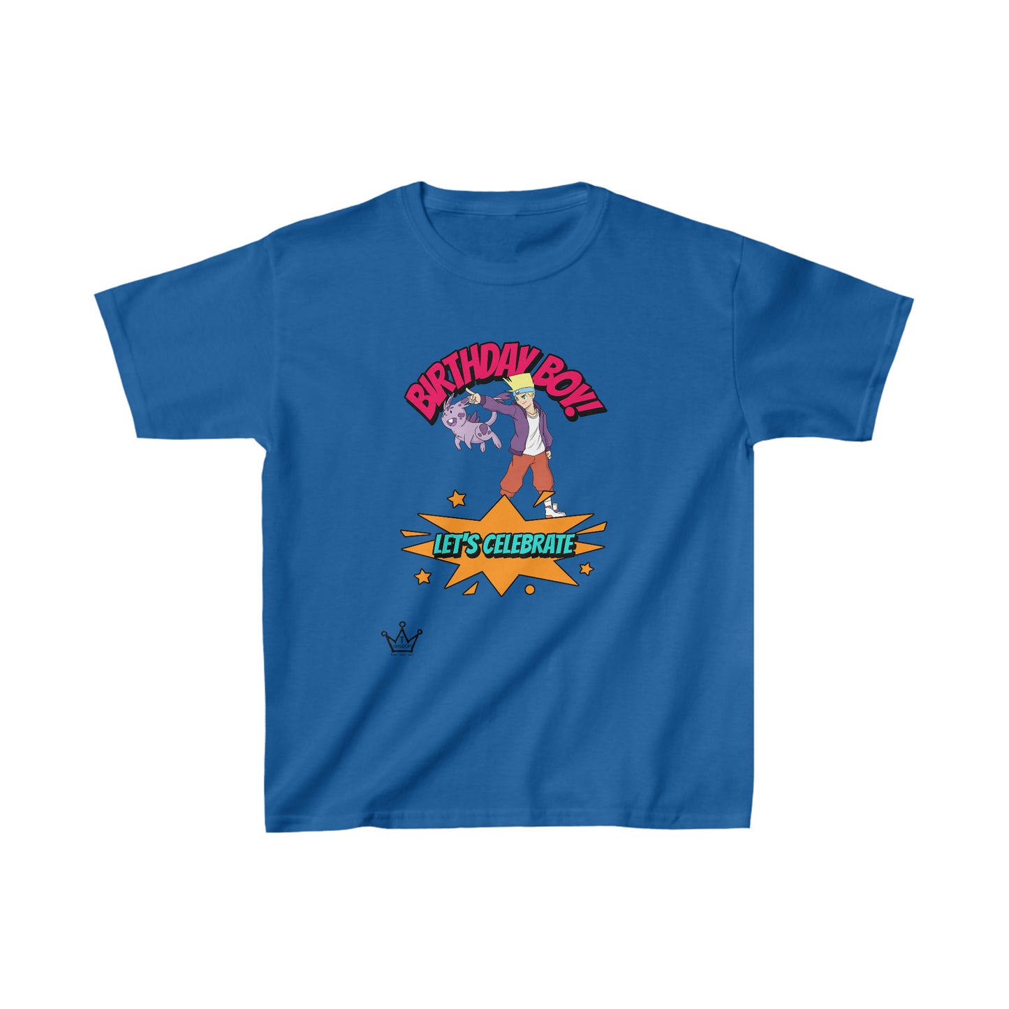 Birthday Boy Let's Celebrate Anime Kids T-Shirt Heavy Cotton™ Tee