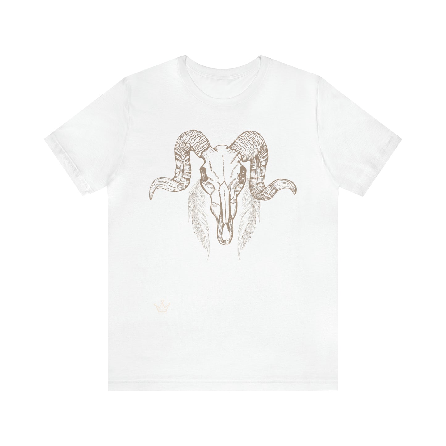 Bull Skull Boho Adult T-Shirt Unisex Jersey Short Sleeve Tee