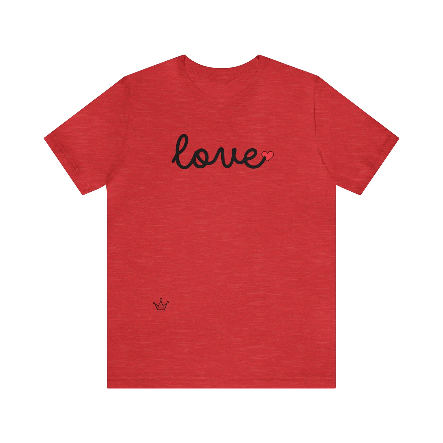 Love Little Heart Adult T-Shirt Unisex Jersey Short Sleeve Tee