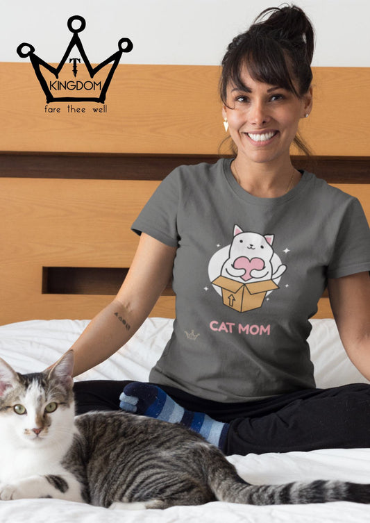 Cat Mom Adult T-Shirt Unisex Jersey Short Sleeve Tee