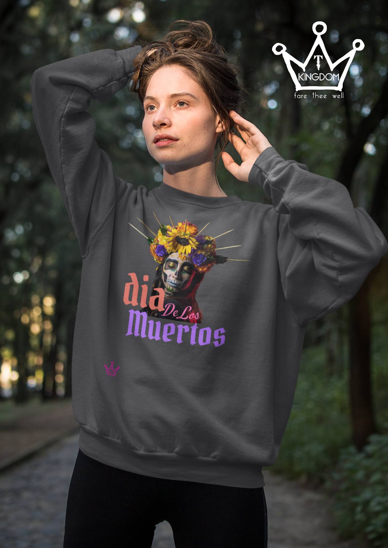 Dia de los Muertos Skull Halloween Adult Sweatshirt Unisex Heavy Blend™ Crewneck