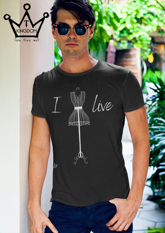 I Live Adult T-Shirt Unisex Jersey Short Sleeve Tee