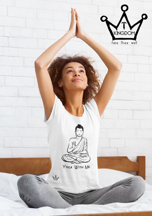 Yoga With Me Adult T-Shirt Unisex Jersey Short Sleeve Tee